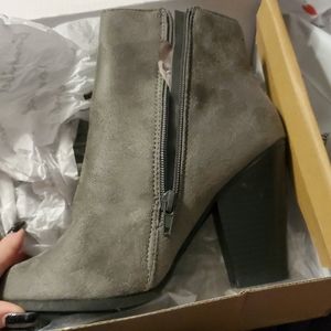 Gray booties
